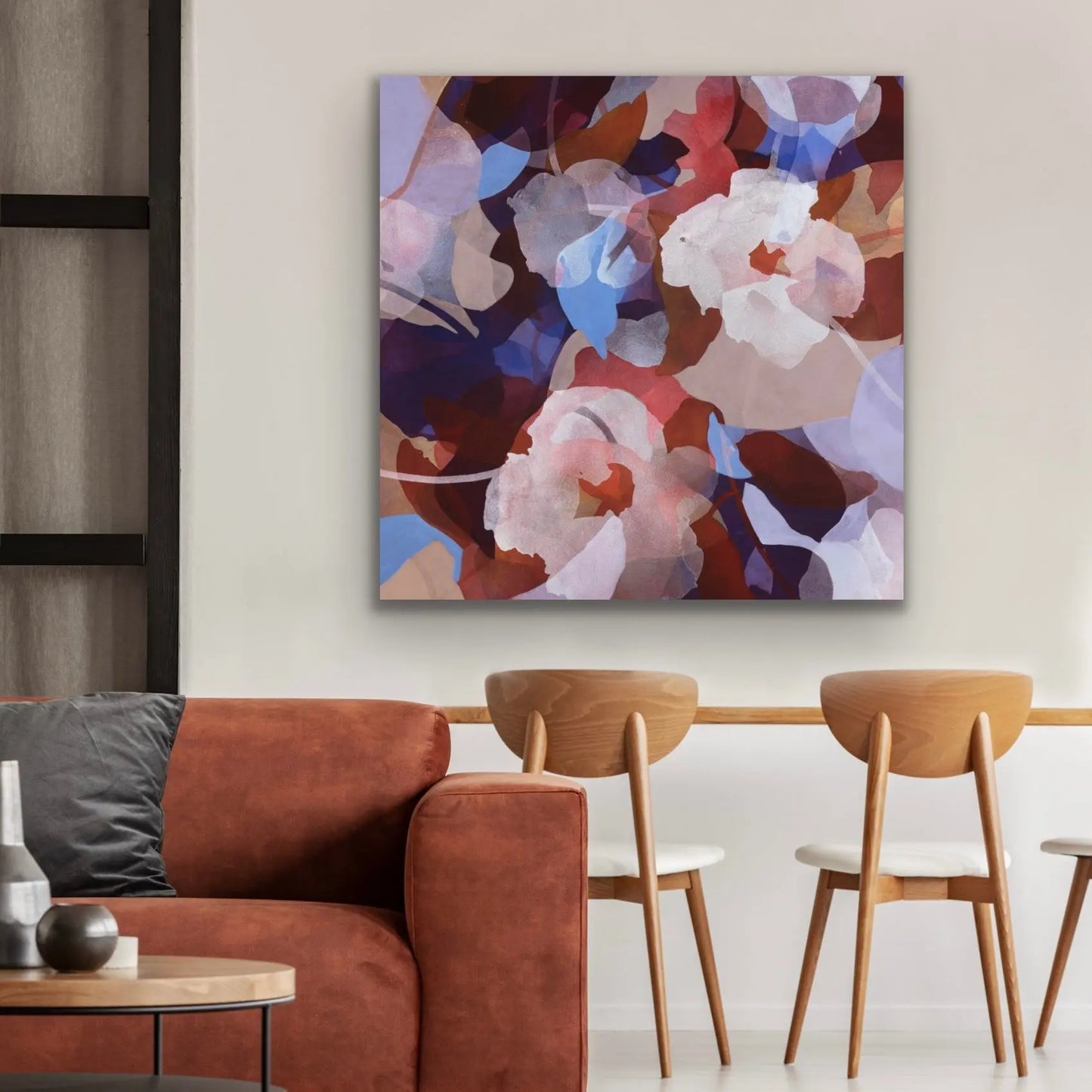 CLARITY, Original Abstract painting by Ida Kopperud, displayed in interior