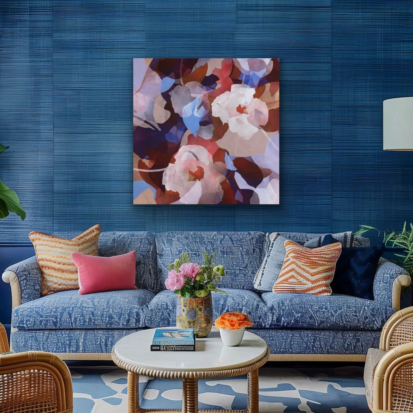 CLARITY, Original Abstract painting by Ida Kopperud, displayed in interior