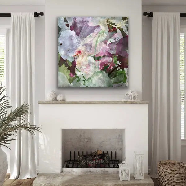 UNFOLDING, original abstract art by Ida Kopperud displayed in interior
