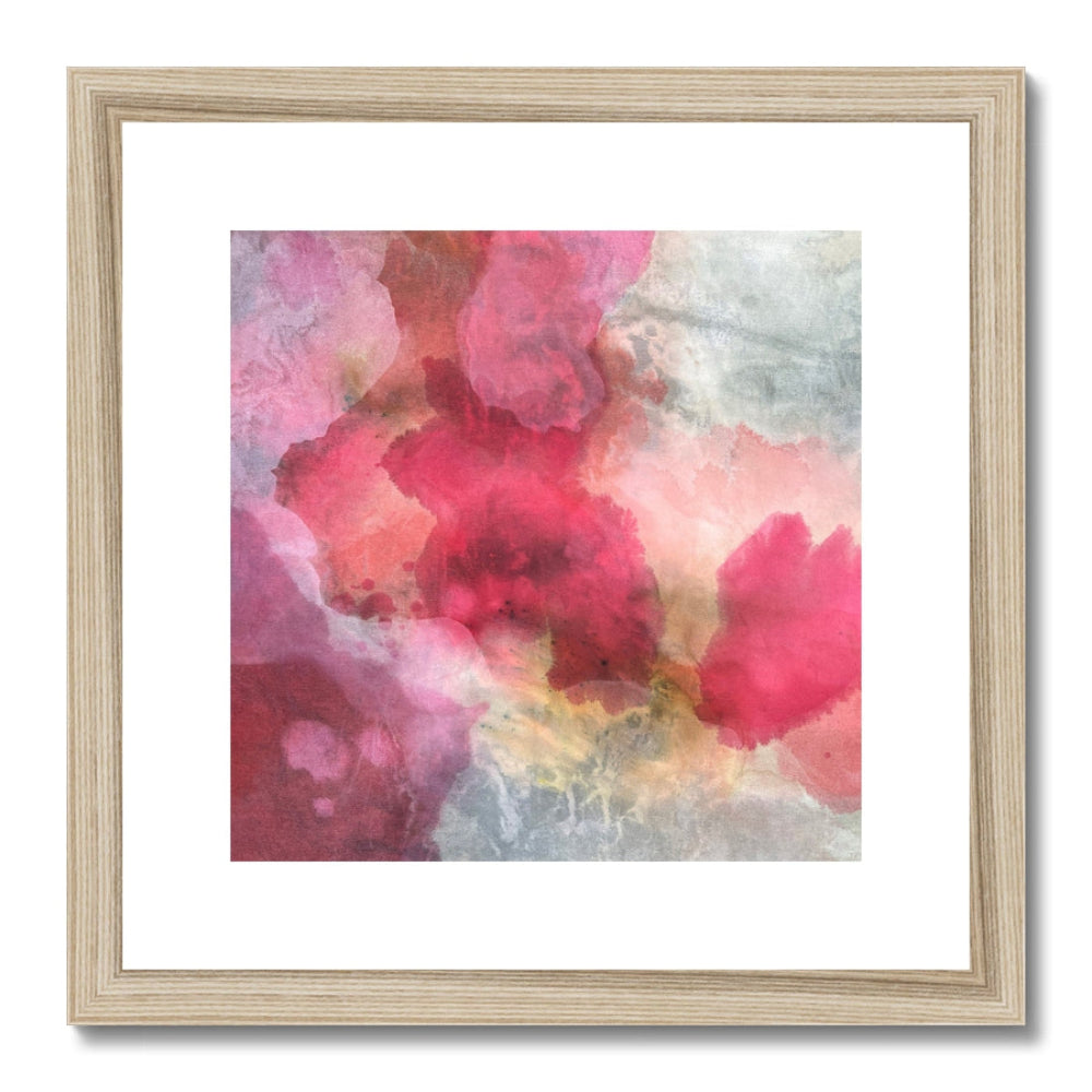BLUSH print in a natural frame
