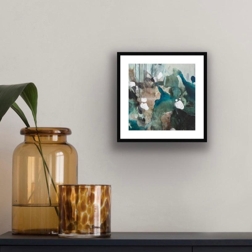 Flow mini print in a black frame