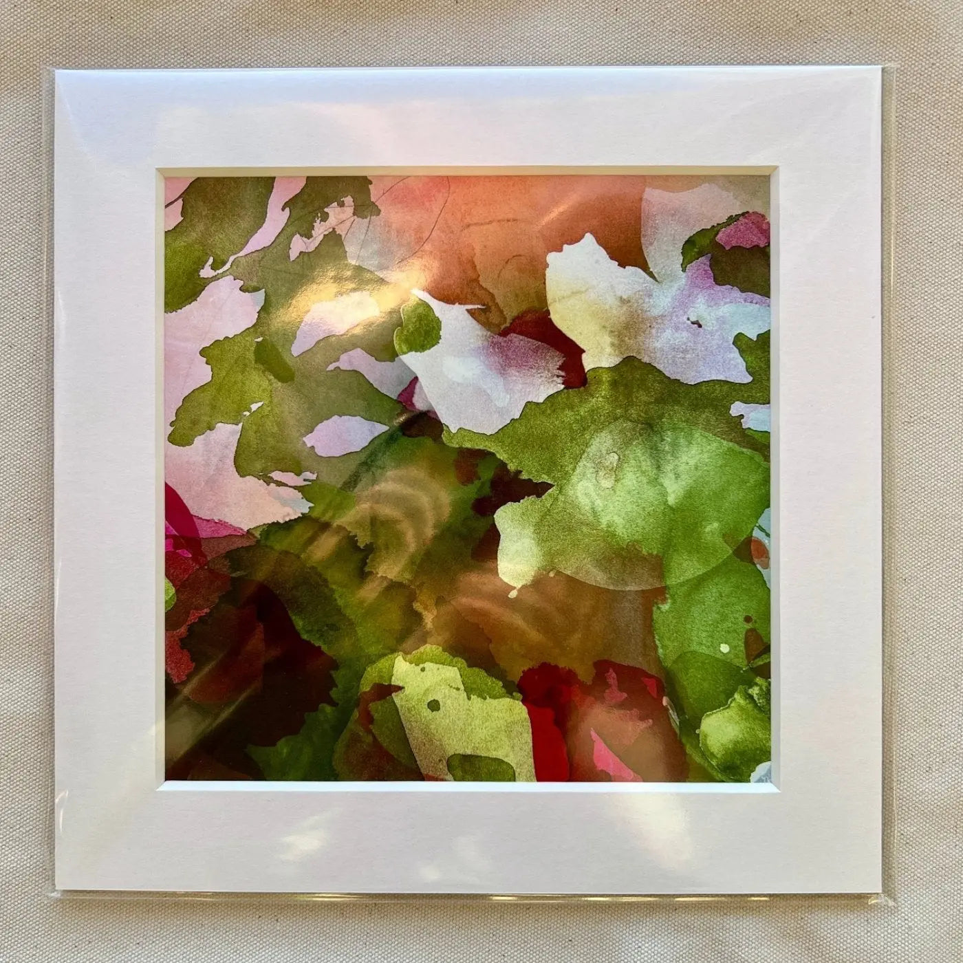 THE SMELL OF FLOWERS mini print by Ida Kopperud mounted