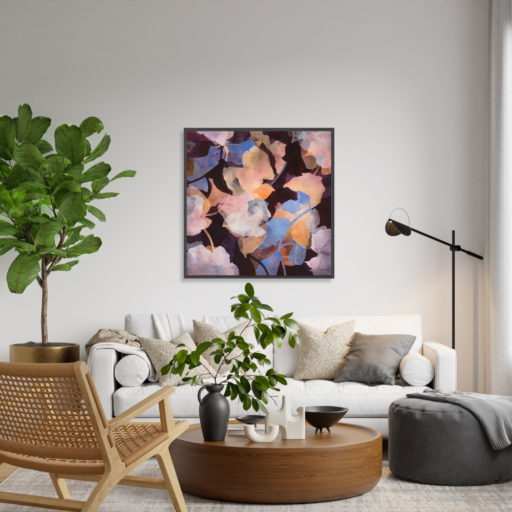 PATIENTLY BLOOMING 2, print on canvas by Ida Kopperud