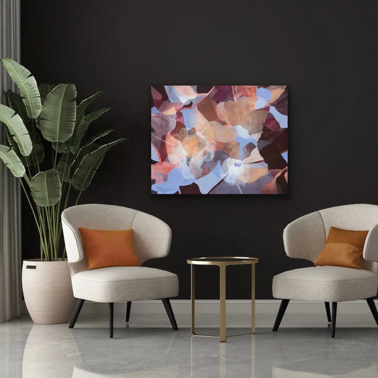 EASE, Original Abstract painting by Ida Kopperud, displayed in interior