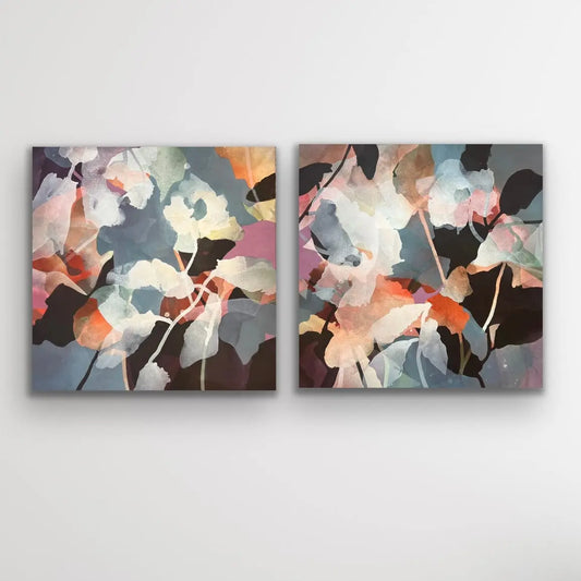 WILDFLOWERS, original diptych by Ida Kopperud