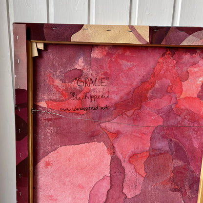 The back of GRACE, Original Abstract painting by Ida Kopperud
