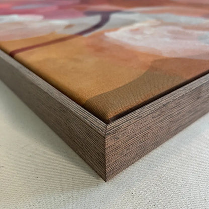 GENEROSITY Original abstract painting-Close-up of wooden frame corner