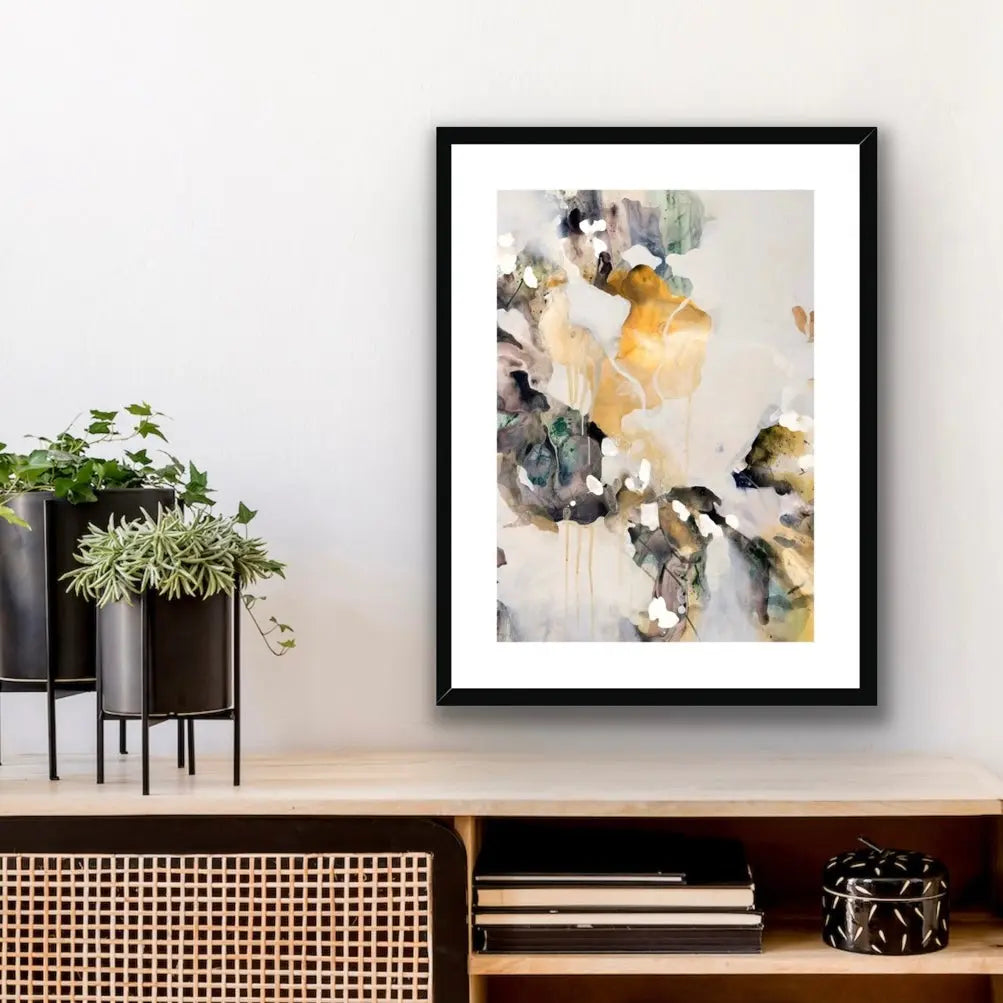 BREATHE mini print mounted and framed