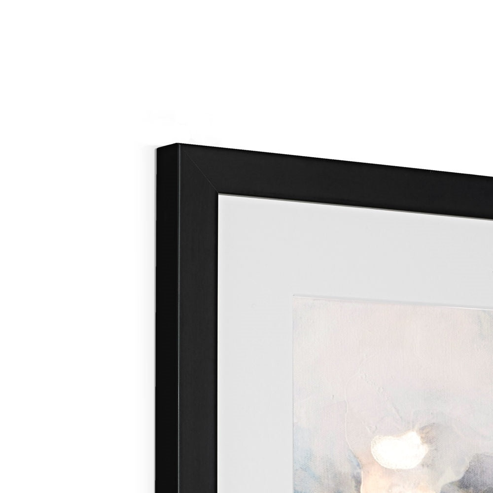 BREATHE fine art print in black frame - closeup of frame