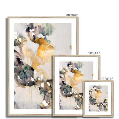 BREATHE fine art print in natural frame - three different sizes