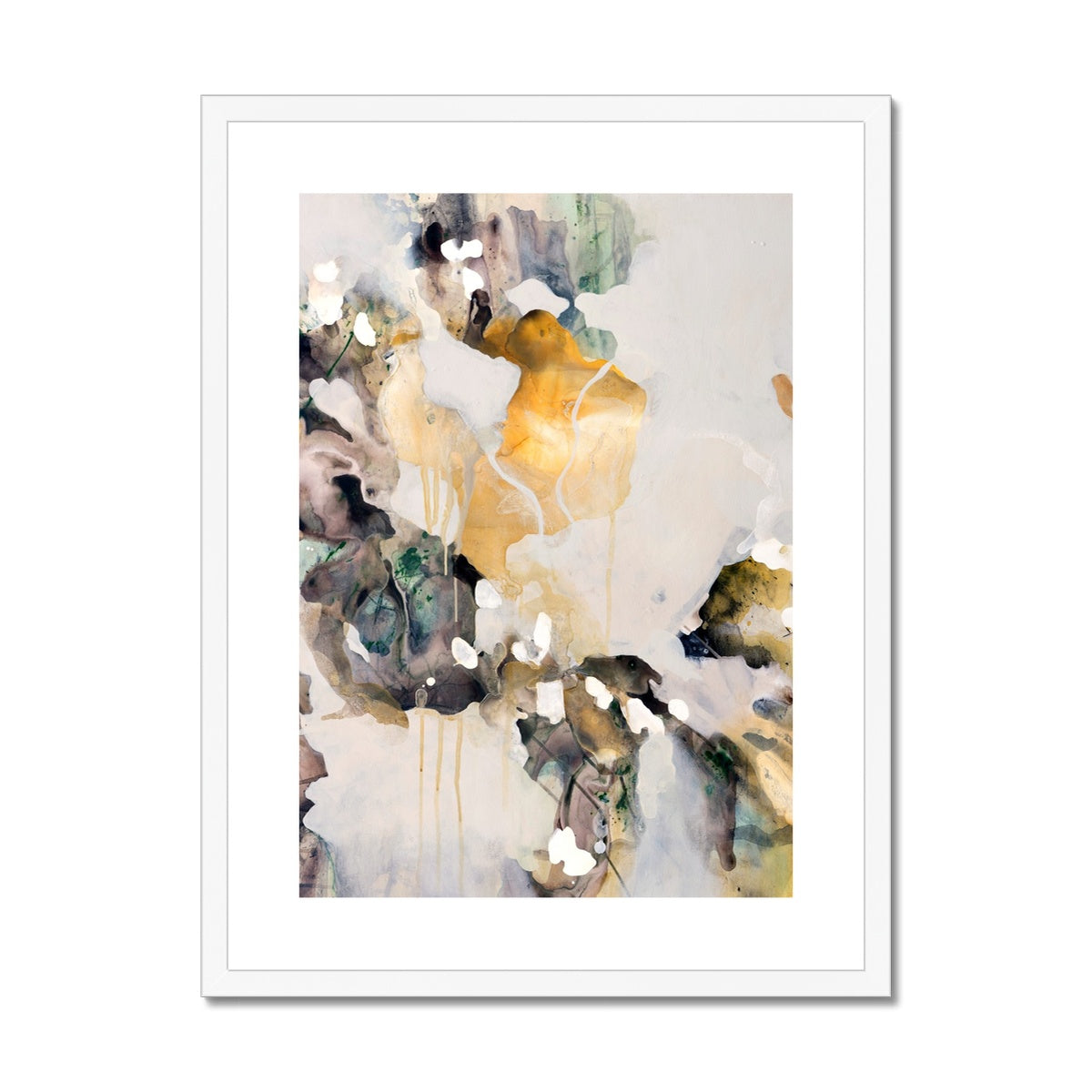 BREATHE fine art print in white frame