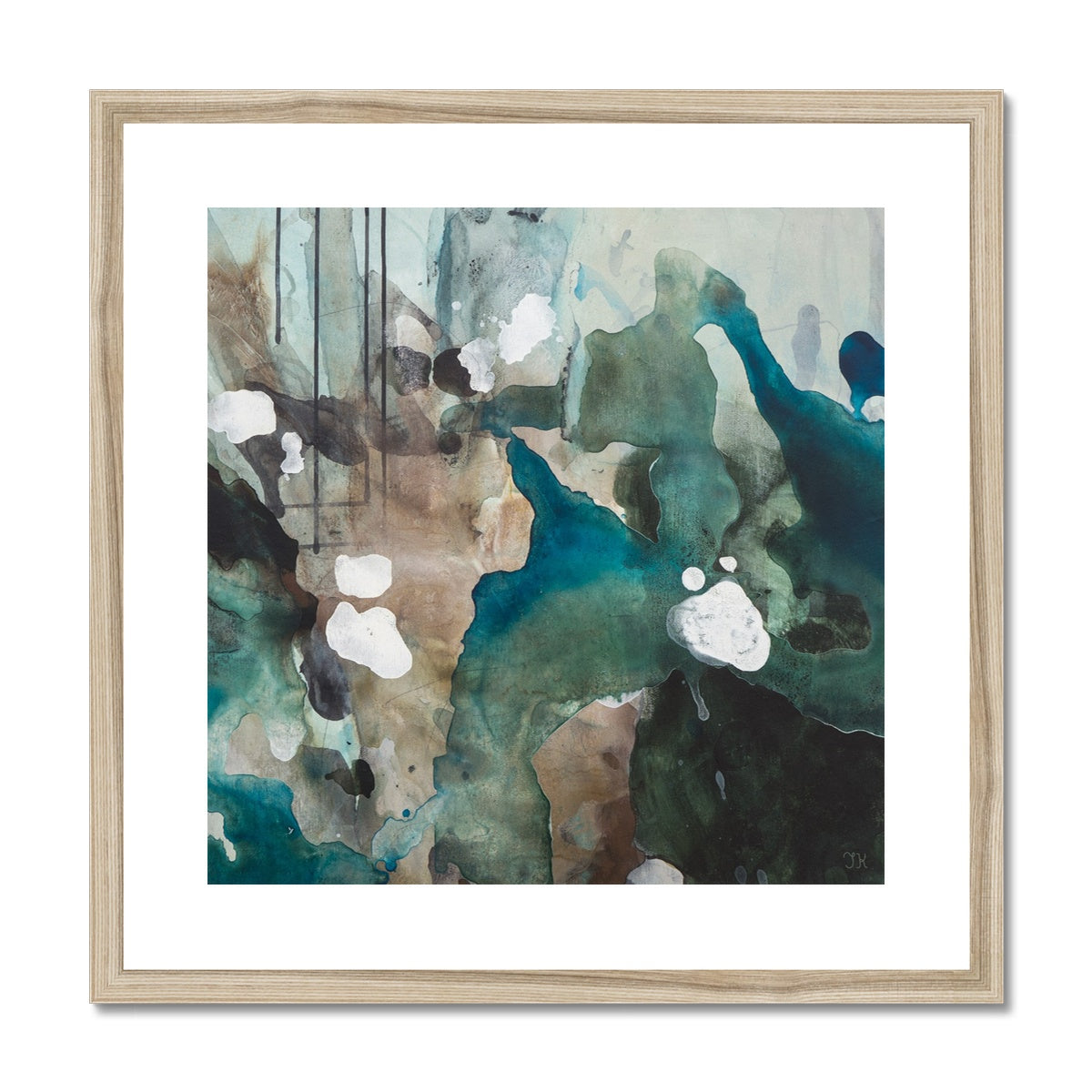 FLOW fine art print with natural frame