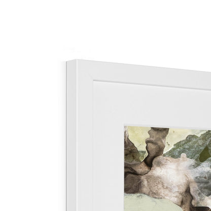 Closeup of white frame - SECRET GARDEN fine art print